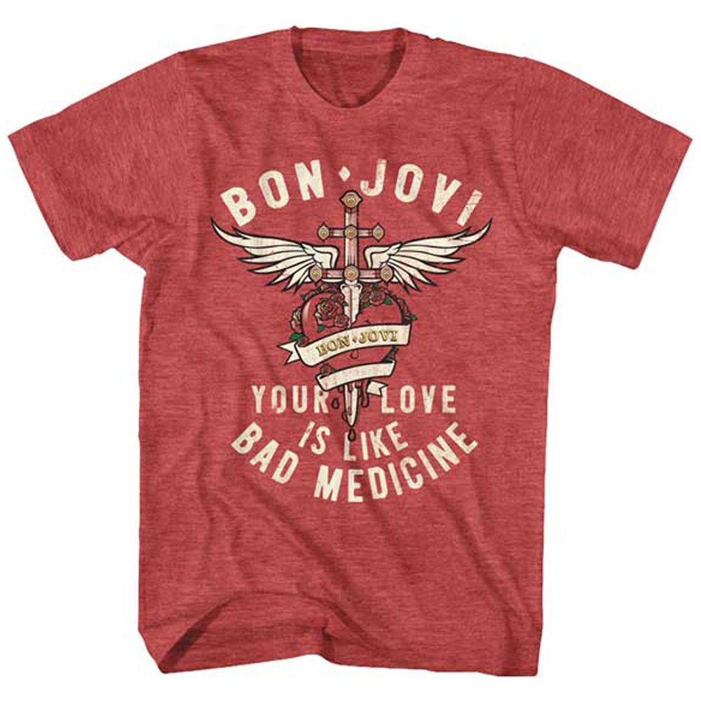 【予約商品】 BON JOVI ボンジョヴィ - BAD MEDICINE / Tシャツ / メンズ - PGS